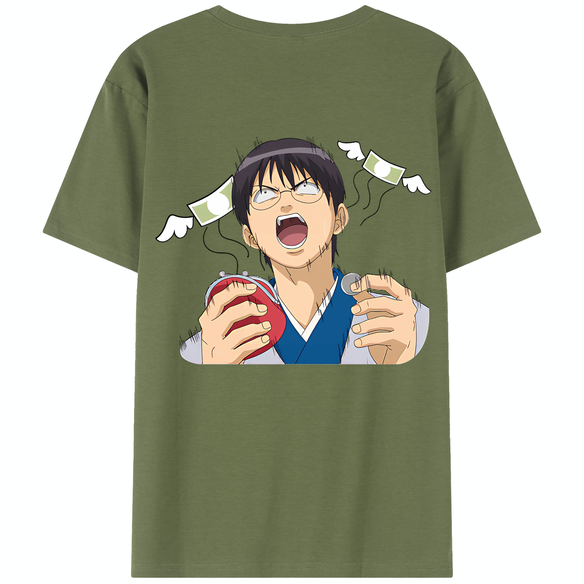 （画像用） ぎんたま 坂田銀時（さかたぎんとき） 神楽 志村新八（しむら しんぱち） GINTAMA Sakata Gintoki Kagura Shimura Shinpachi 綿100％半袖Tシャツ（背面プリント）